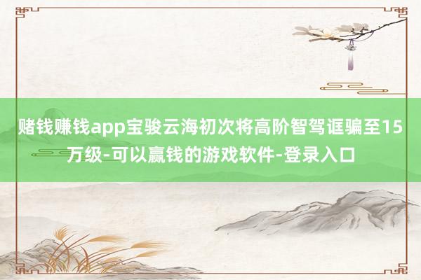 赌钱赚钱app宝骏云海初次将高阶智驾诓骗至15万级-可以赢钱的游戏软件-登录入口