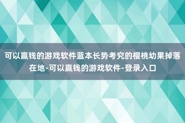 可以赢钱的游戏软件蓝本长势考究的樱桃幼果掉落在地-可以赢钱的游戏软件-登录入口